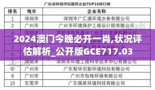2024澳门今晚必开一肖,状况评估解析_公开版GCE717.03