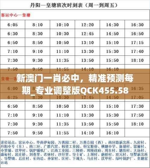 新澳门一肖必中,精准预测每期_专业调整版QCK455.58