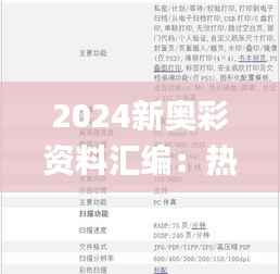 2024新奥彩资料汇编:热门解答解析_精华版FDR400.44