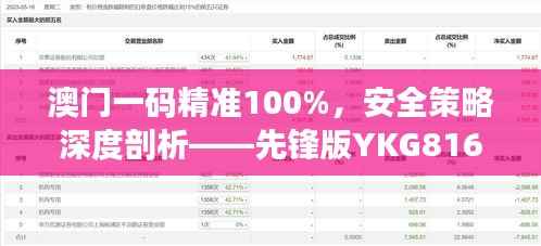 澳门一码精准100%,安全策略深度剖析——先锋版YKG816.77
