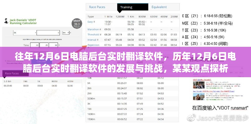 历年12月6日电脑后台实时翻译软件的发展与探析，挑战与观点探析