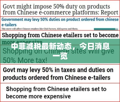 中菲减税最新动态,今日消息一览